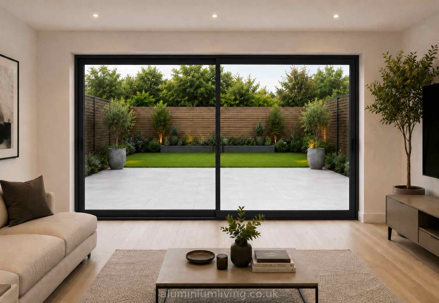 2 Panel Black Sliding Door-thumbmail-1