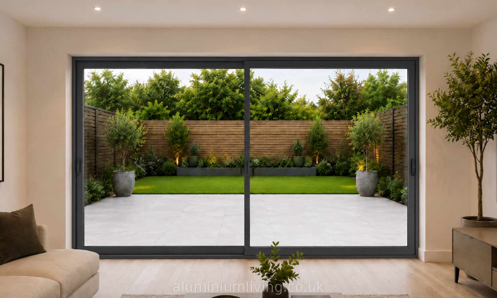 3 Panel Anthracite Grey Sliding Door-thumbmail-2