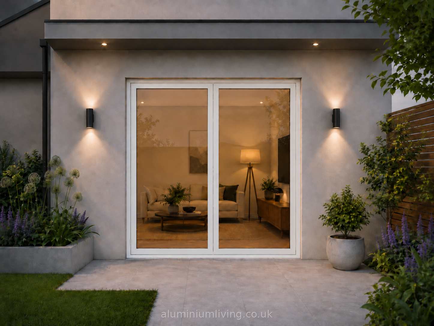 2 Panel White Aluminium Bifold Door-thumbmail-1