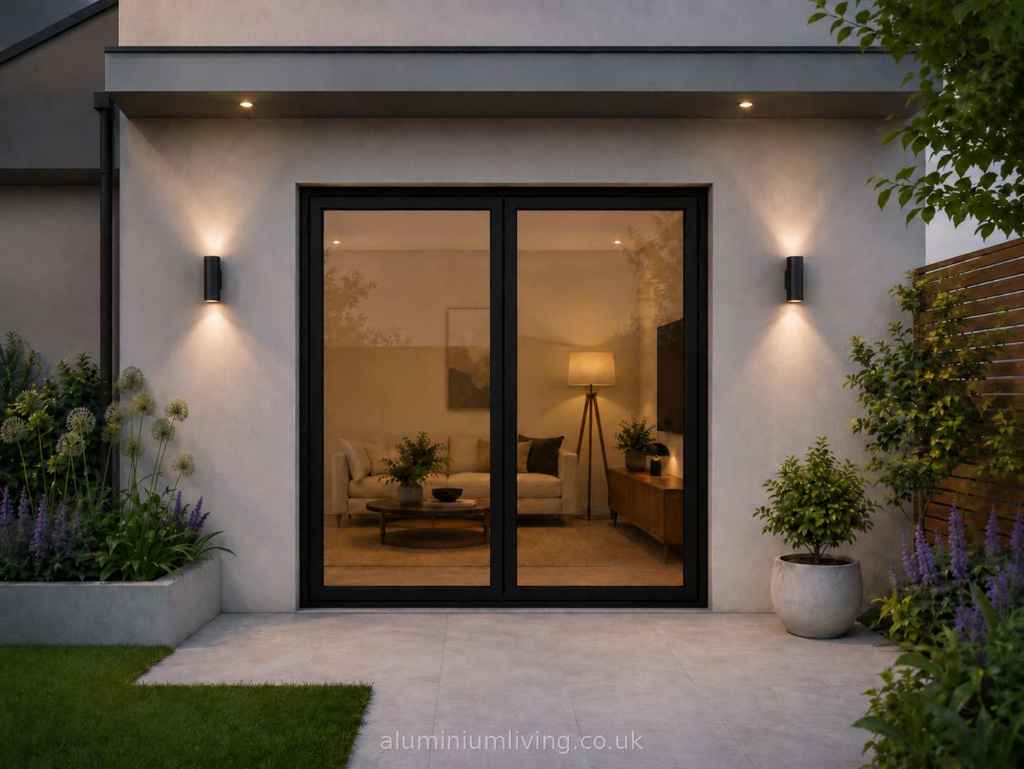 2 Panel Black Aluminium Bifold Door-thumbmail-1