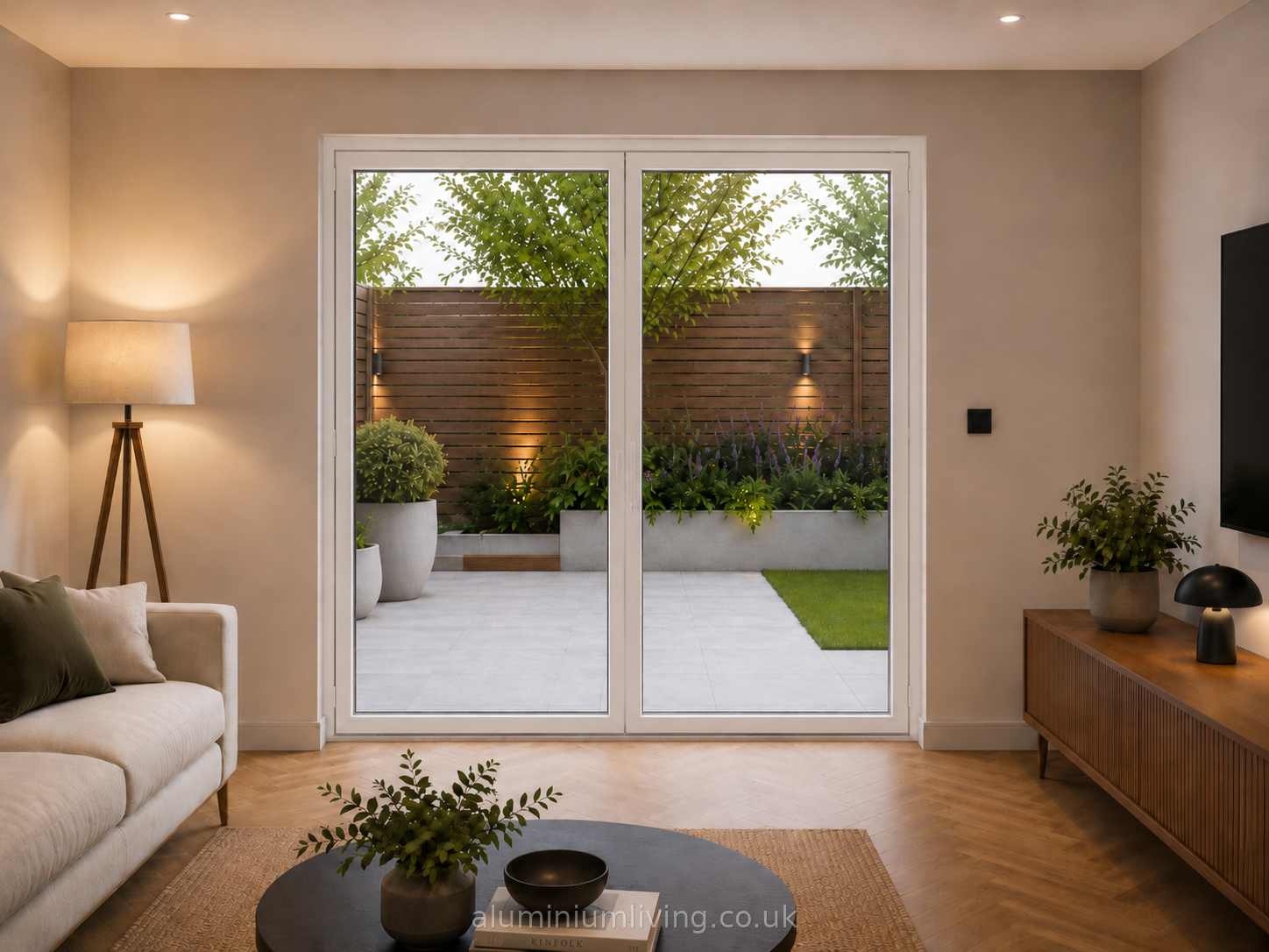 2 Panel White Aluminium Bifold Door-thumbmail-2