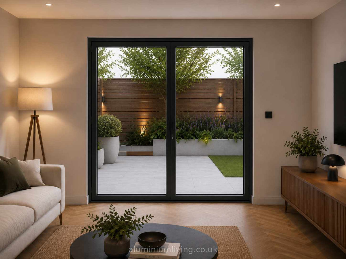 2 Panel Black Aluminium Bifold Door-thumbmail-2