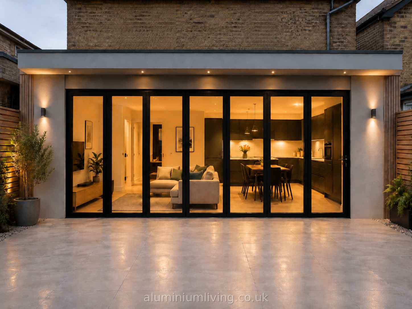 6 Panel Black Aluminium Bifold Door-thumbmail-2