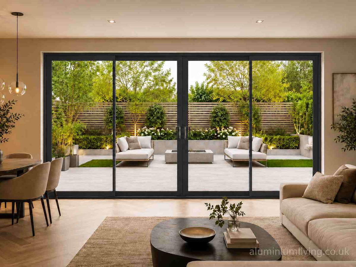 4 Panel Anthracite Grey Sliding Door