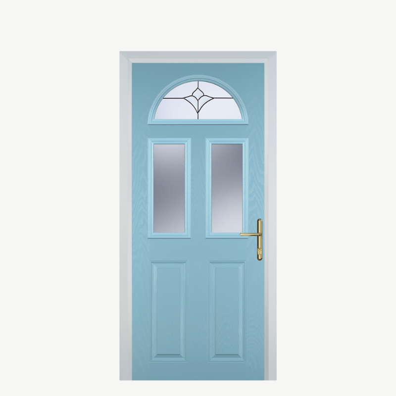 Door G 2 Panel 1 Arch Duck Egg Blue Crystal Tulip Arch image 0