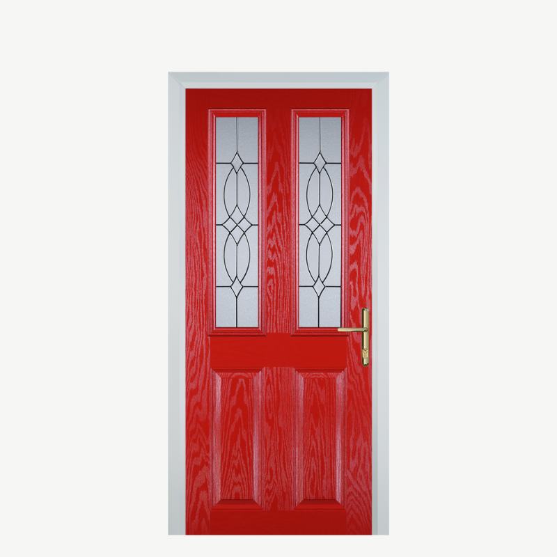 Door C 2 Panel 2 Square Poppy Red (High Gloss) Flair image 0