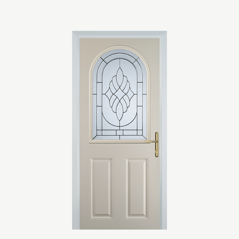 Door E 2 Panel 1 Arch Cream Zinc Art Elegance image 0