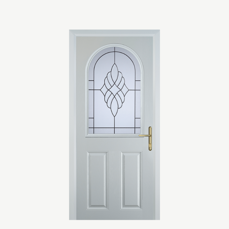 Door E 2 Panel 1 Arch White Crystal Eternity image 0