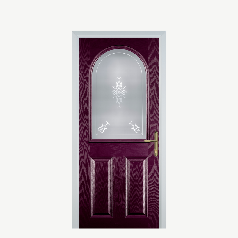 Door E 2 Panel 1 Arch Purple Violet Straxton image 0