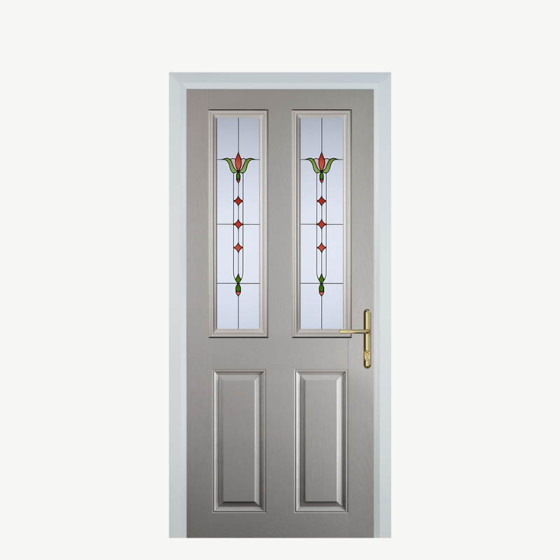 Door C 2 Panel 2 Square Agate Grey Fleur image 0
