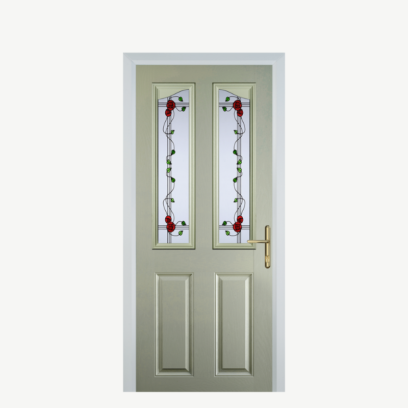 Door B 2 Panel 2 Angle Pebble Grey Mackintosh Rose image 0