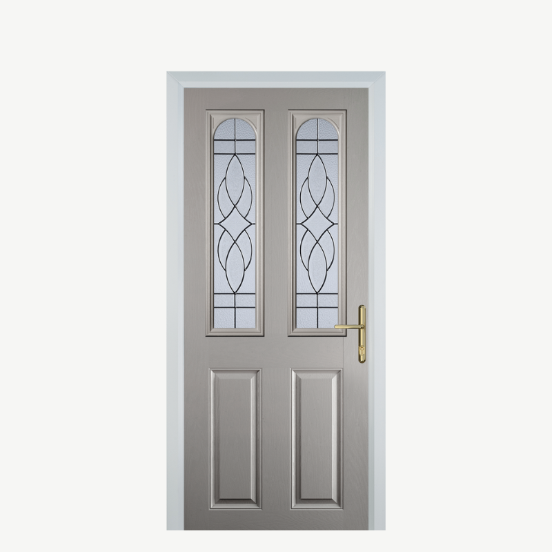 Door A 2 Panel 2 Arch Agate Grey Zinc Art Elegance image 0