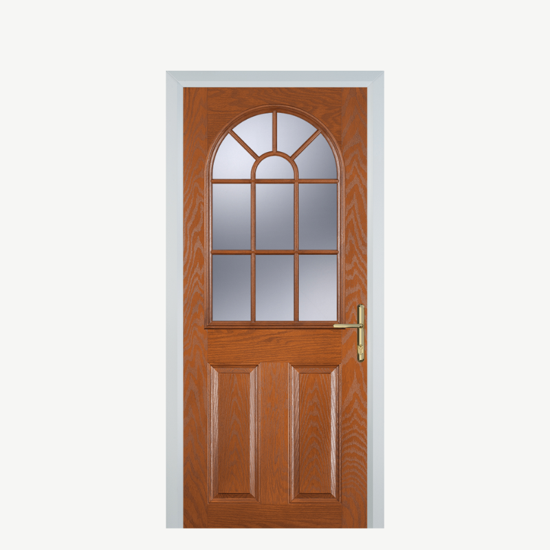 DoorL 2 Panel Sunburst Oak image 0