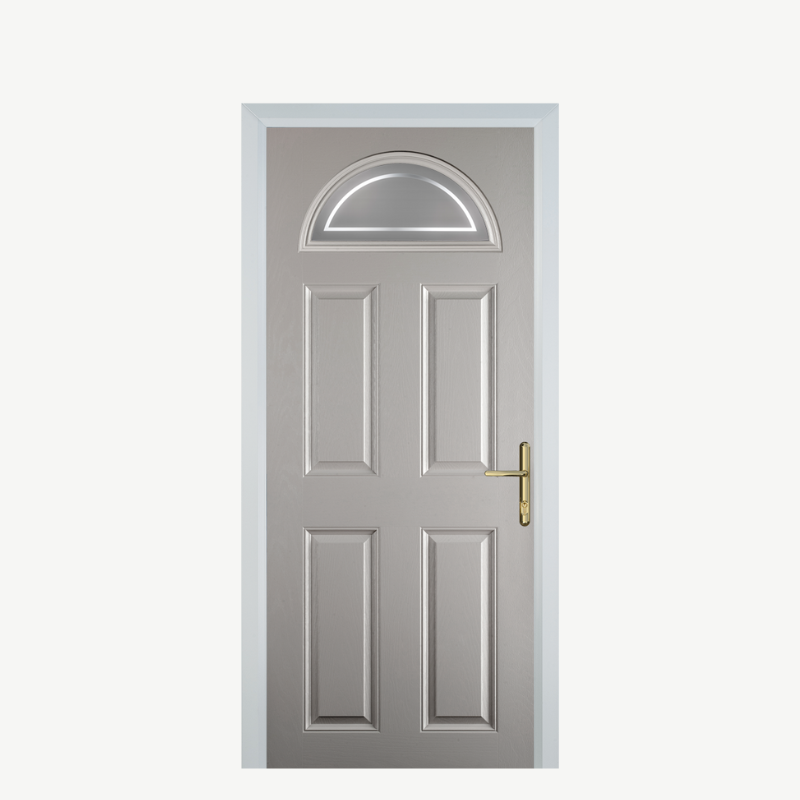 Door D 4 Panel 1 Arch Agate Grey Enfield image 0