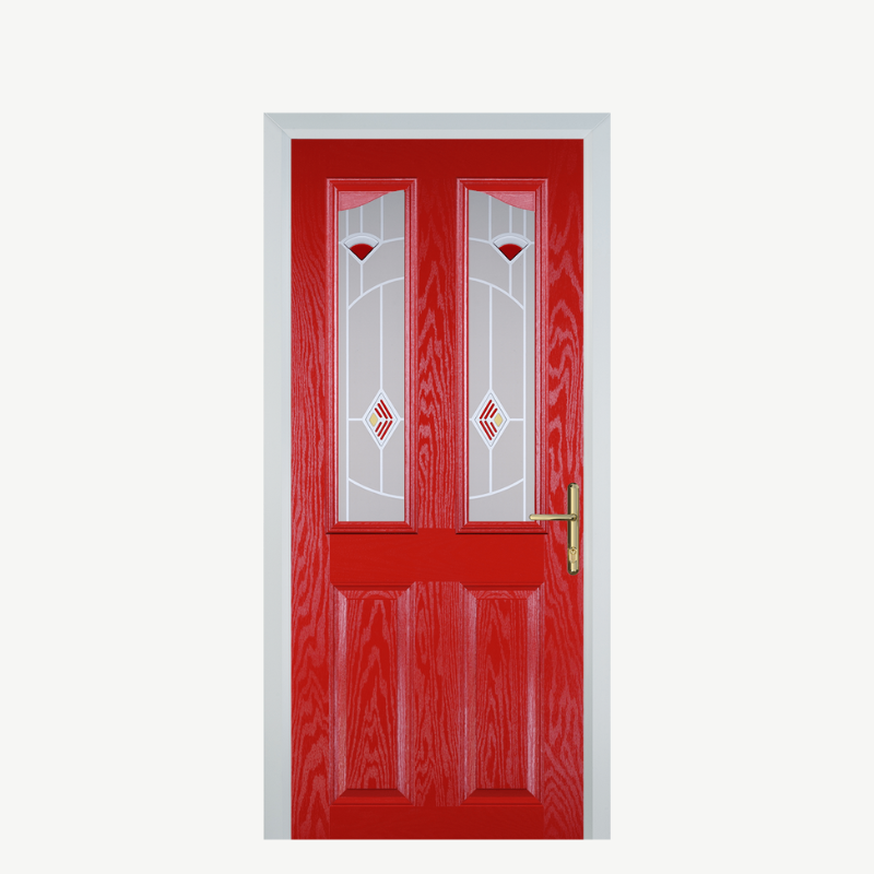 Door B 2 Panel 2 Angle Poppy Red (High Gloss) Murano Red image 0