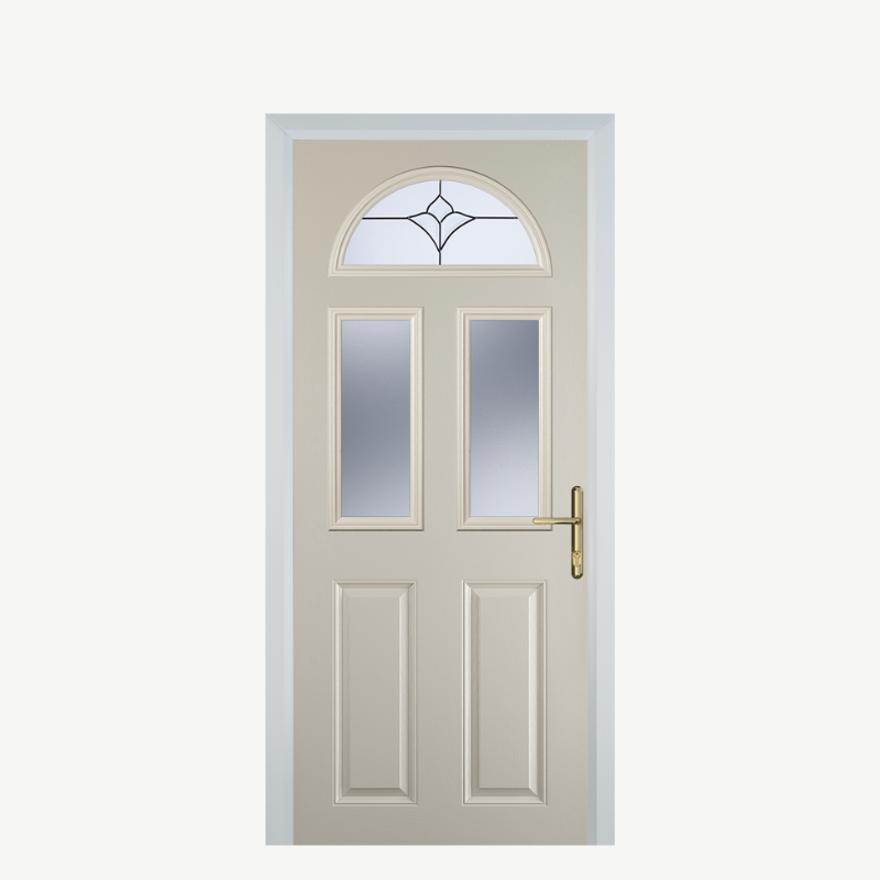 Door G 2 Panel 1 Arch Cream Crystal Tulip Arch image 0