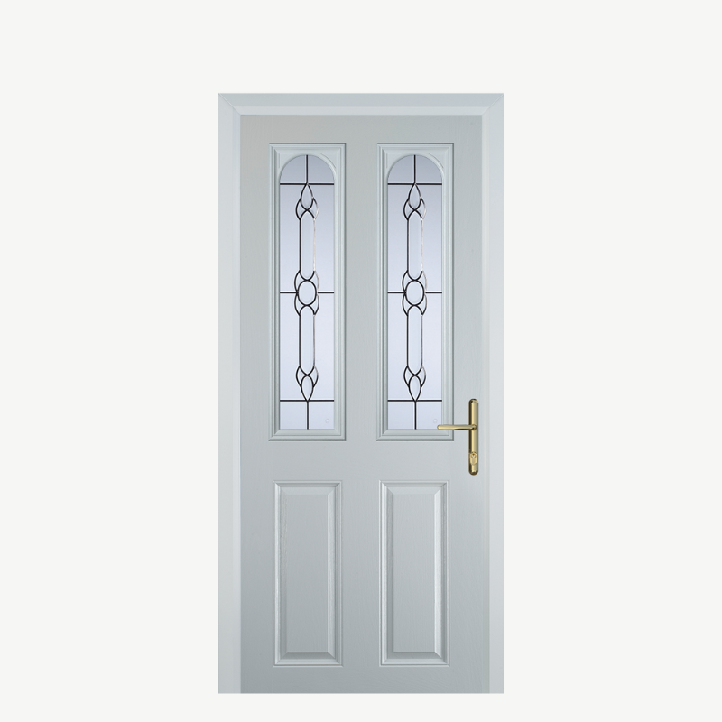 Door C 2 Panel 2 Square White Crystal Bohemia image 0