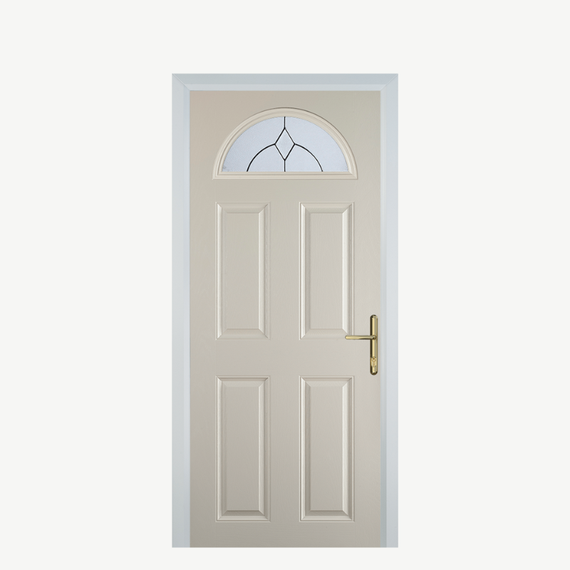 Door D 4 Panel 1 Arch Cream Classic image 0