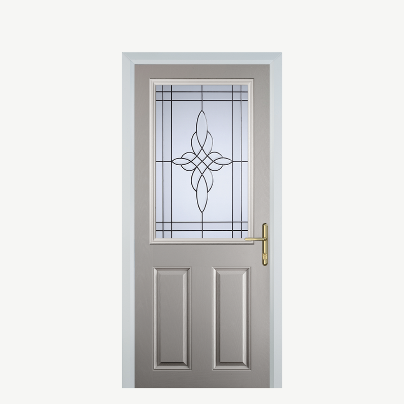 Door F 2 Panel 1 Square Agate Grey Crystal Harmony Frost image 0