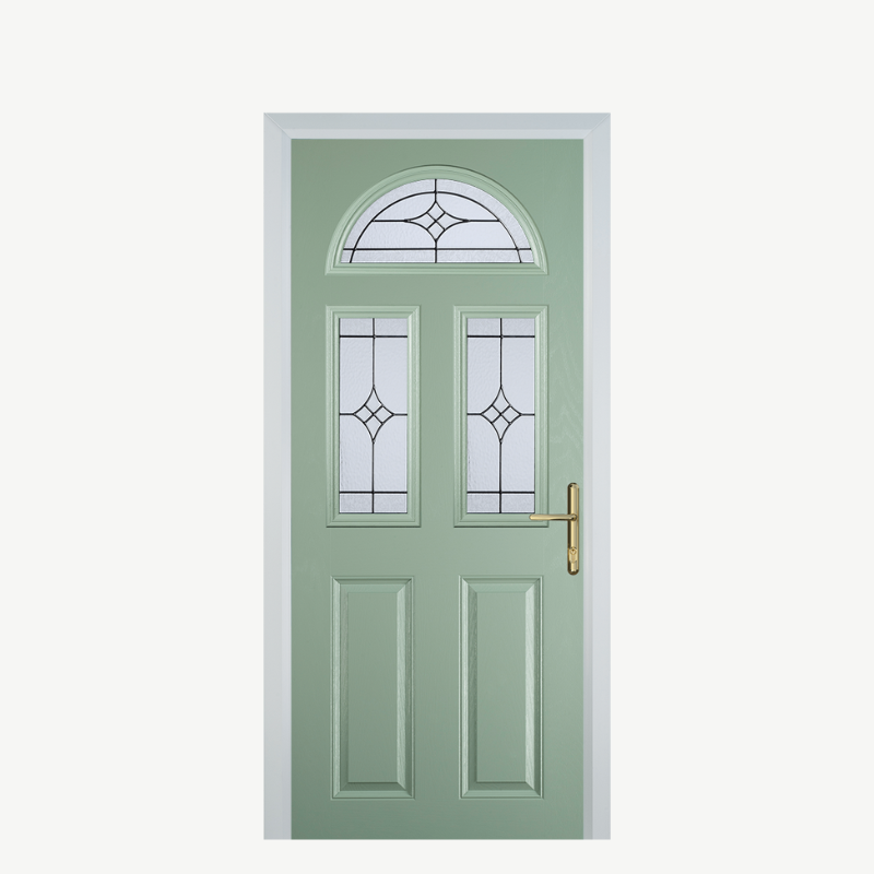 Door G 2 Panel 1 Arch Chartwell Green Zinc Art Elegance image 0