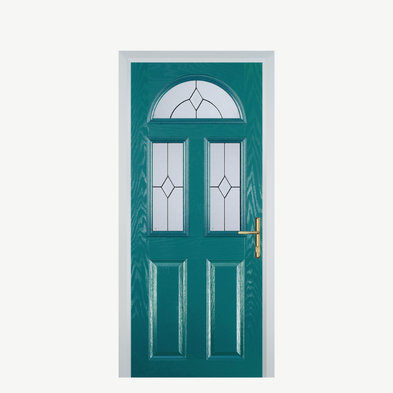 Door G 2 Panel 1 Arch Turquoise Blue Classic image 0