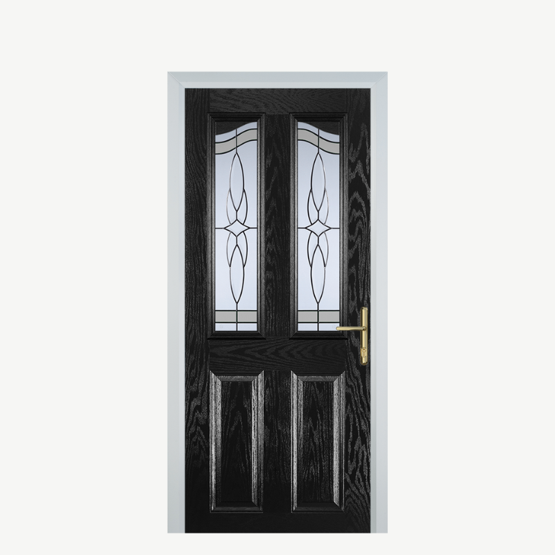 Door B 2 Panel 2 Angle Black Crystal Harmony Frost image 0