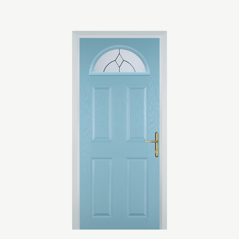 Door D 4 Panel 1 Arch Duck Egg Blue Classic image 0
