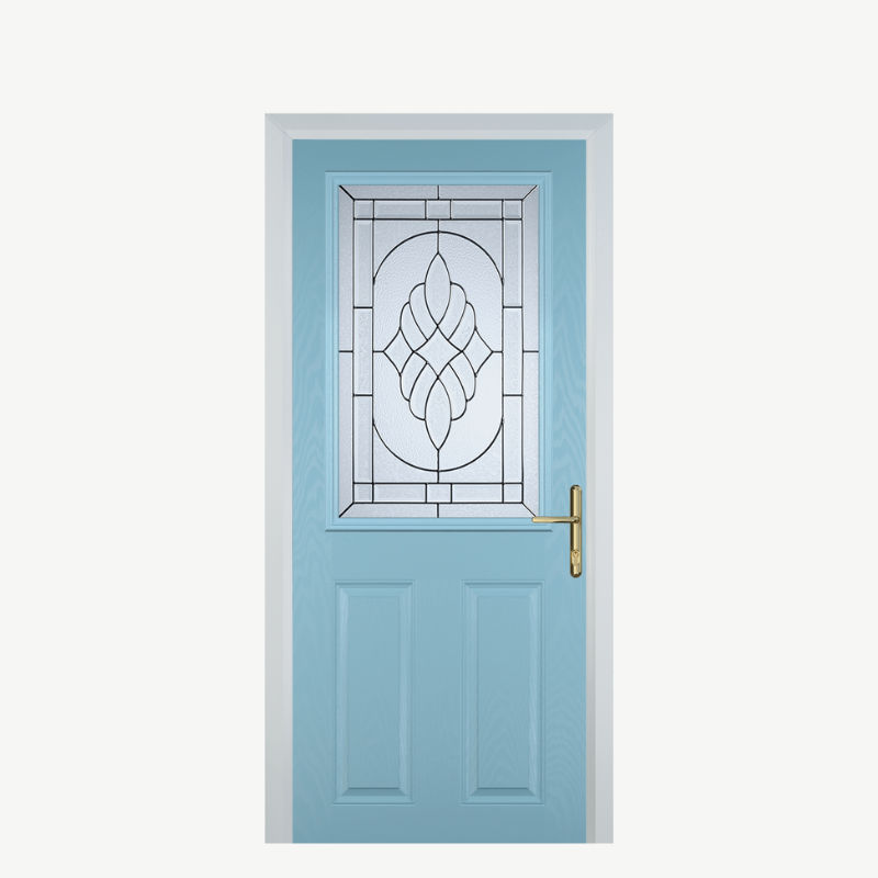 Door F 2 Panel 1 Square Duck Egg Blue Zinc Art Elegance image 0