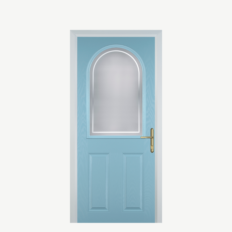 Door E 2 Panel 1 Arch Duck Egg Blue Enfield image 0