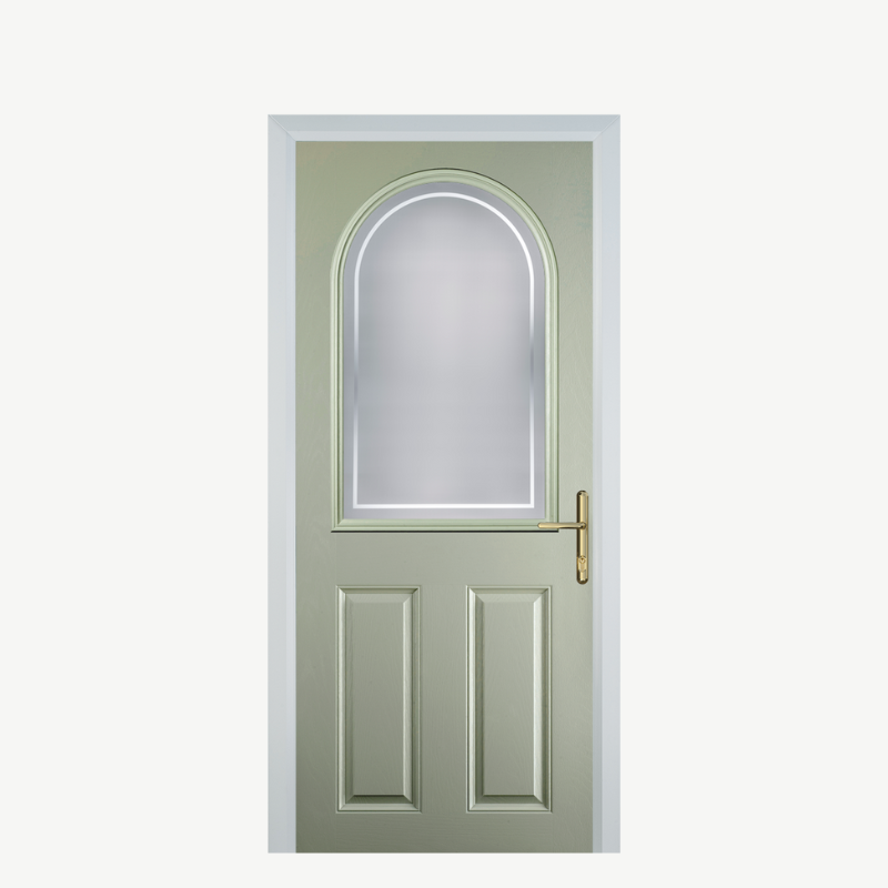 Door E 2 Panel 1 Arch Pebble Grey Enfield image 0