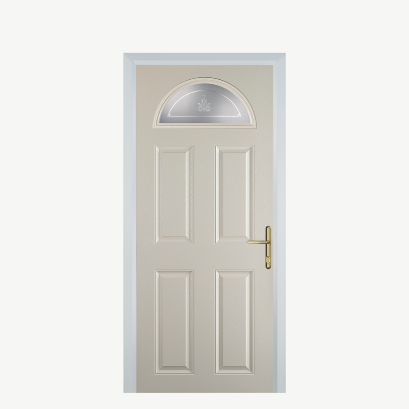 Door D 4 Panel 1 Arch Cream Straxton image 0