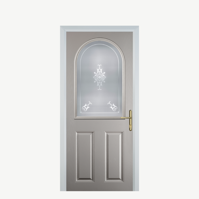 Door E 2 Panel 1 Arch Agate Grey Straxton image 0
