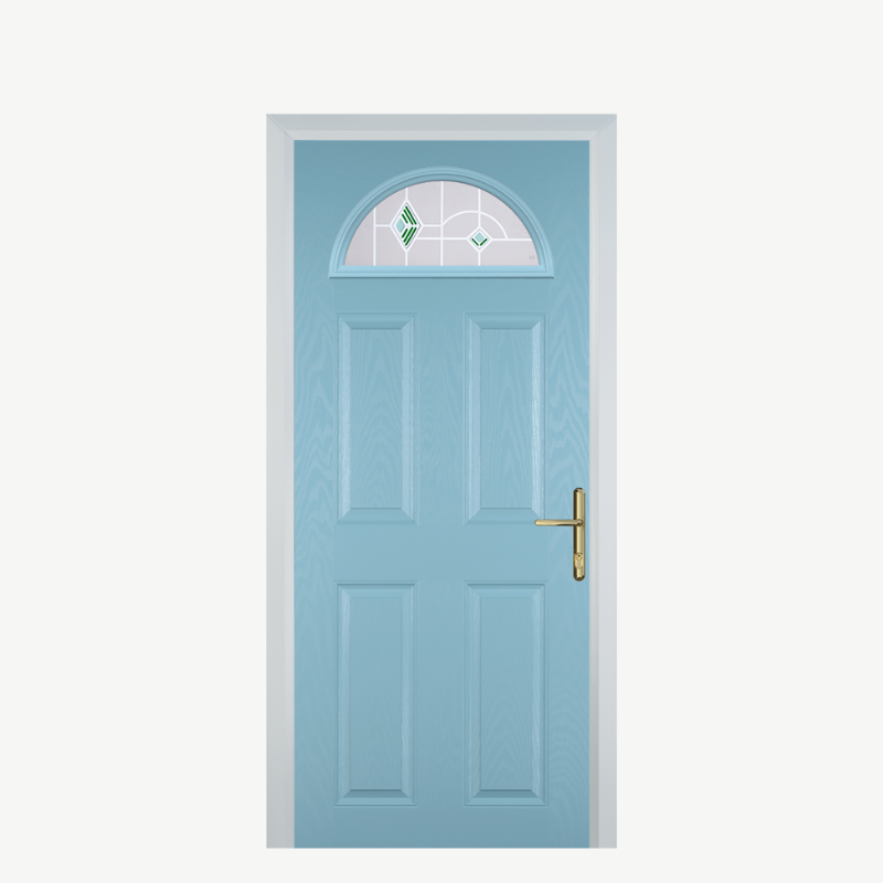Door D 4 Panel 1 Arch Duck Egg Blue Murano Green image 0