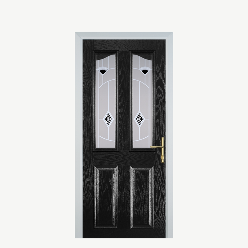 Door B 2 Panel 2 Angle Black Murano Black image 0