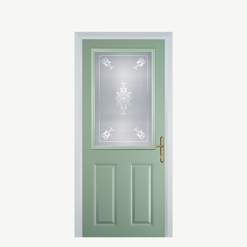 Door F 2 Panel 1 Square Chartwell Green Straxton image 0
