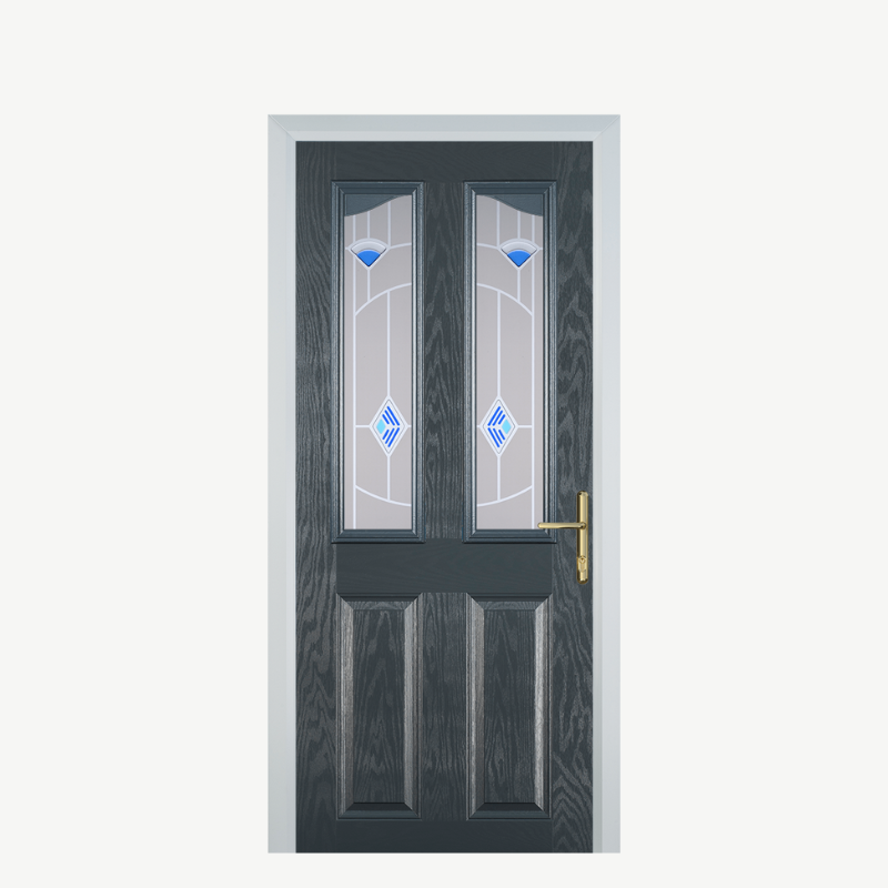 Door B 2 Panel 2 Angle Grey Murano Blue image 0