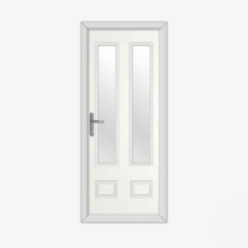 Aston Glazed 2 White Composite Door image 0