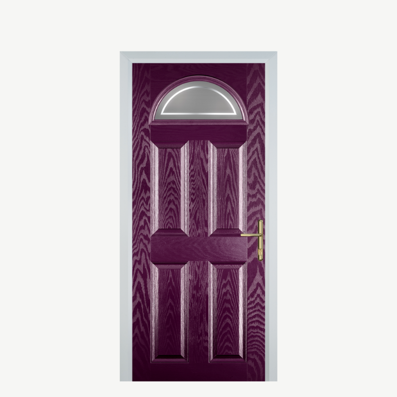Door D 4 Panel 1 Arch Purple Violet Enfield image 0