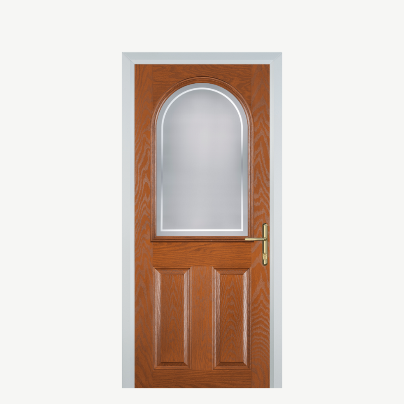 Door E 2 Panel 1 Arch Oak Enfield image 0