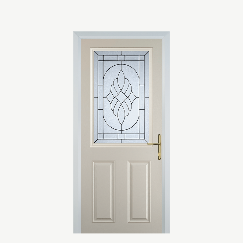 Door F 2 Panel 1 Square Cream Zinc Art Elegance image 0