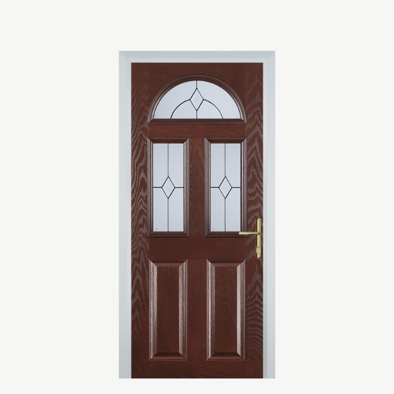 Door G 2 Panel 1 Arch Dark Wood Classic image 0