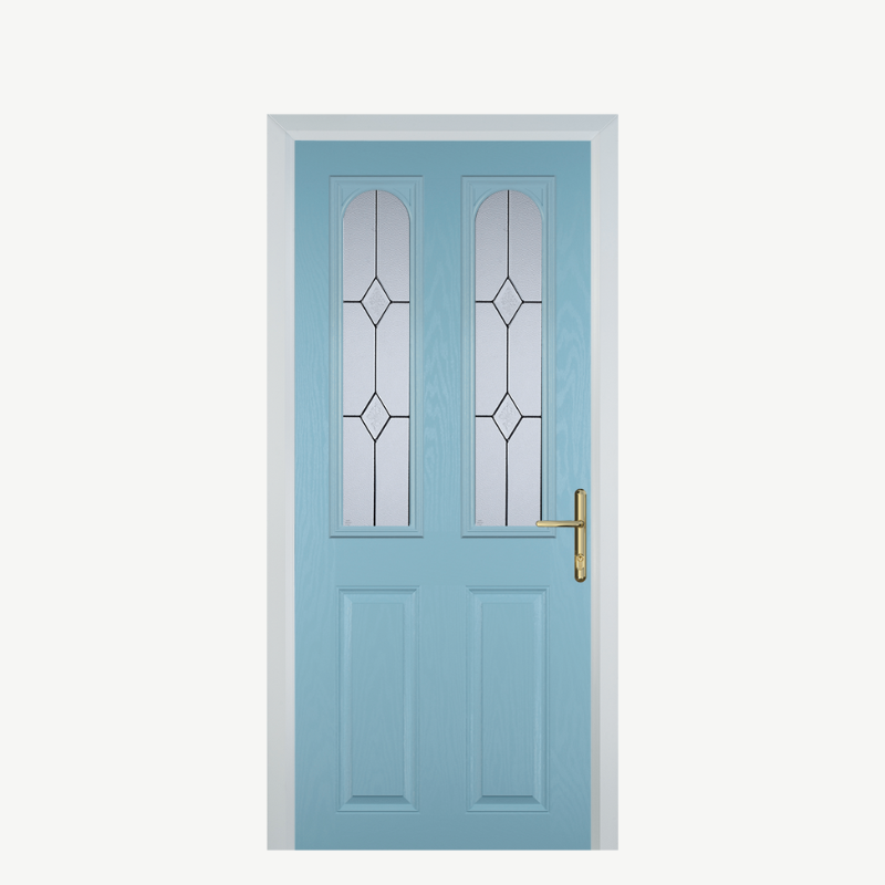 Door A 2 Panel 2 Arch Duck Egg Blue Classic image 0