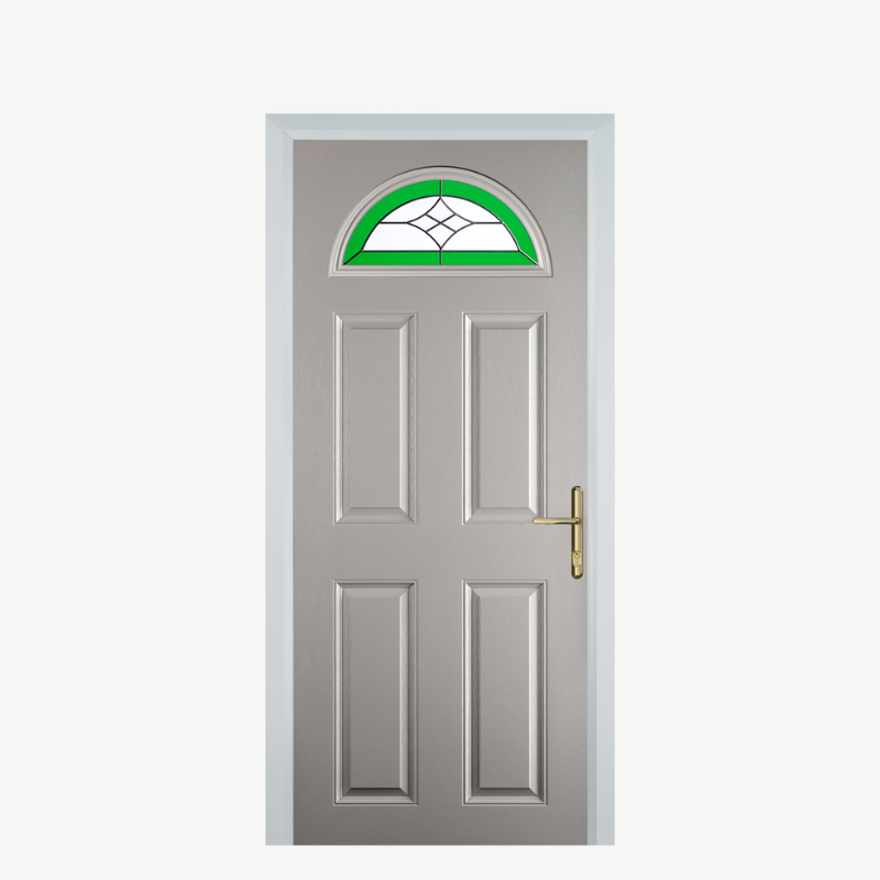 Door D 4 Panel 1 Arch Agate Grey Crystal Harmony Green image 0