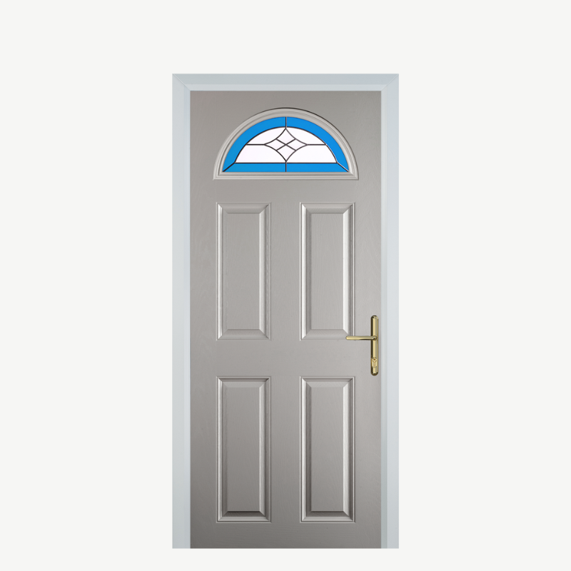 Door D 4 Panel 1 Arch Agate Grey Crystal Harmony Blue image 0