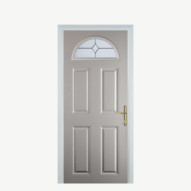 Door D 4 Panel 1 Arch Agate Grey Flair image 0