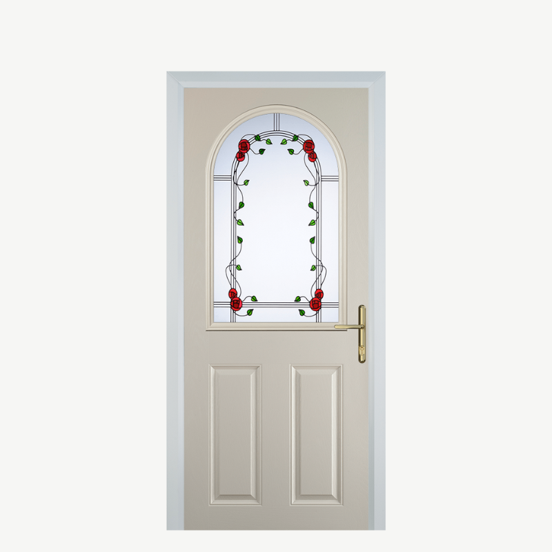 Door E 2 Panel 1 Arch Cream Mackintosh Rose image 0