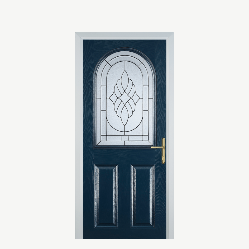 Door E 2 Panel 1 Arch Blue Zinc Art Elegance image 0
