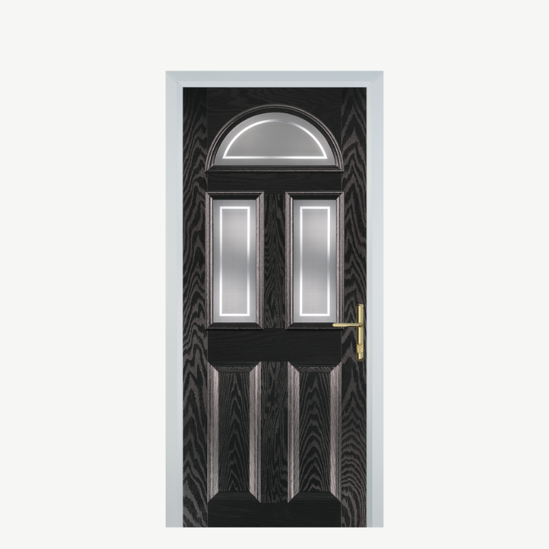 Door G 2 Panel 1 Arch Black Brown Enfield image 0