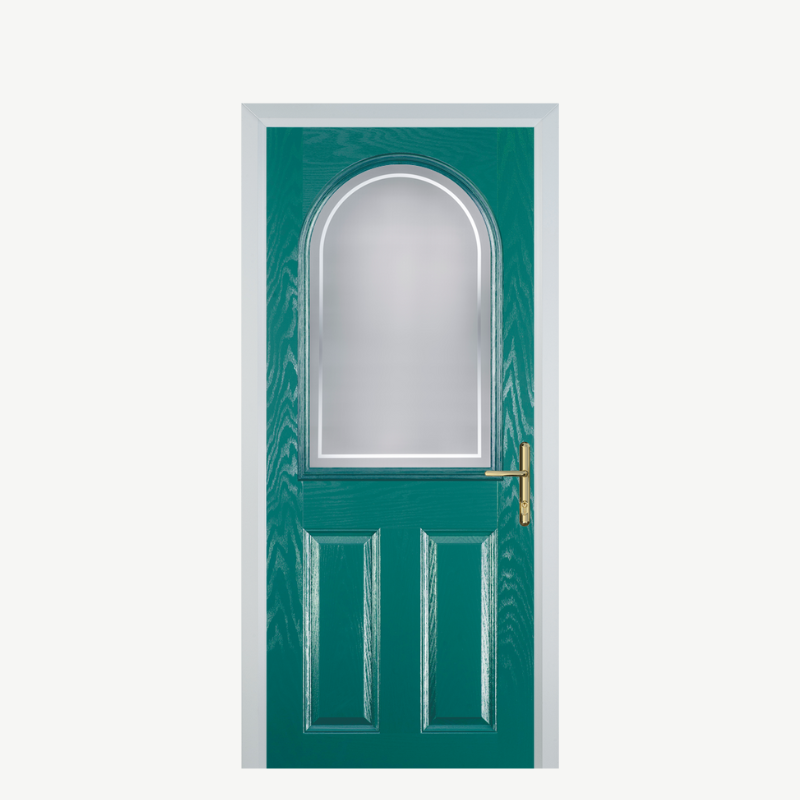 Door E 2 Panel 1 Arch Turquoise Blue Enfield image 0