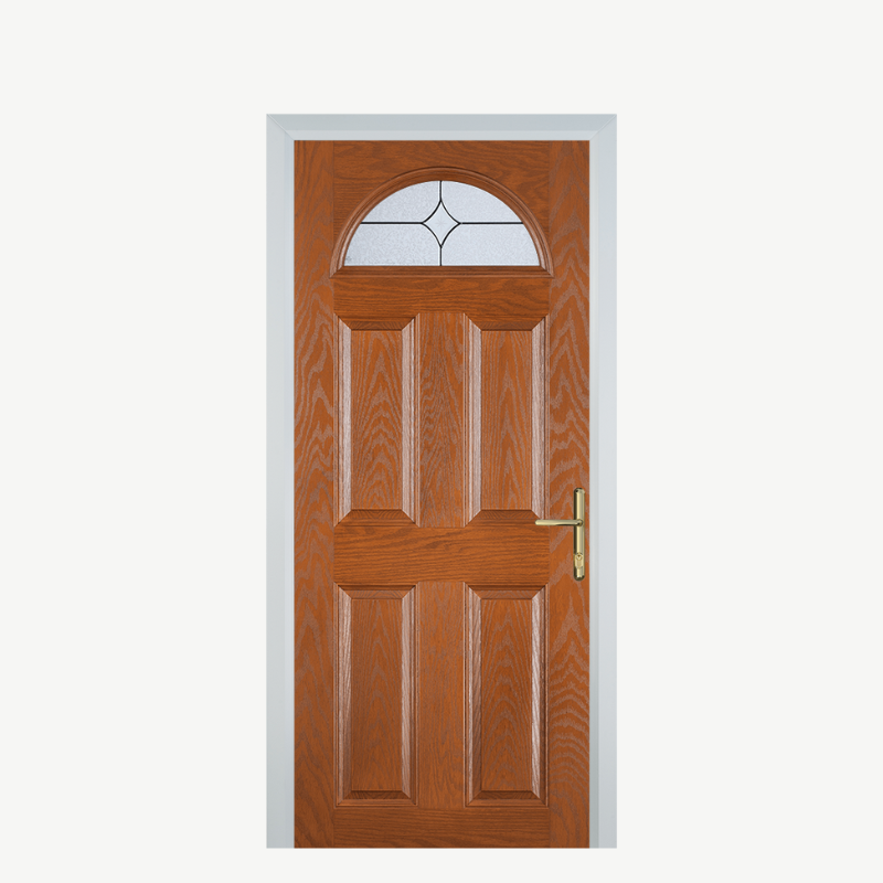 Door D 4 Panel 1 Arch Oak Flair image 0